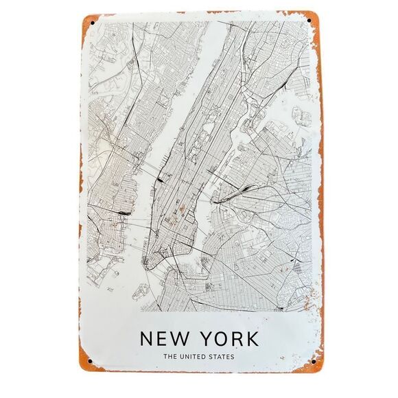 NEW YORK The United Satates Metal Sign size 8”x12” - Picture 1 of 2